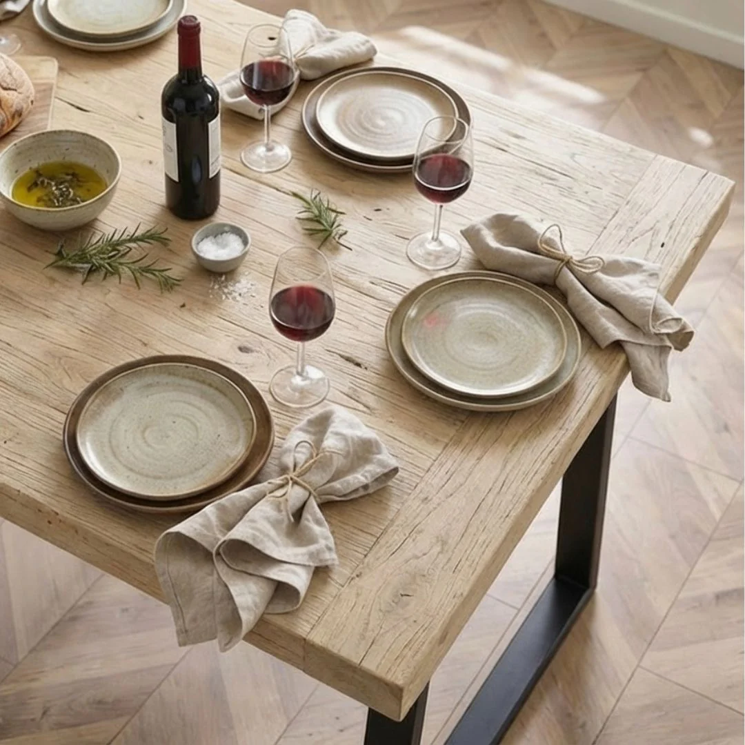 Scafell - Reclaimed Elm Table - Square Legs - Image 5