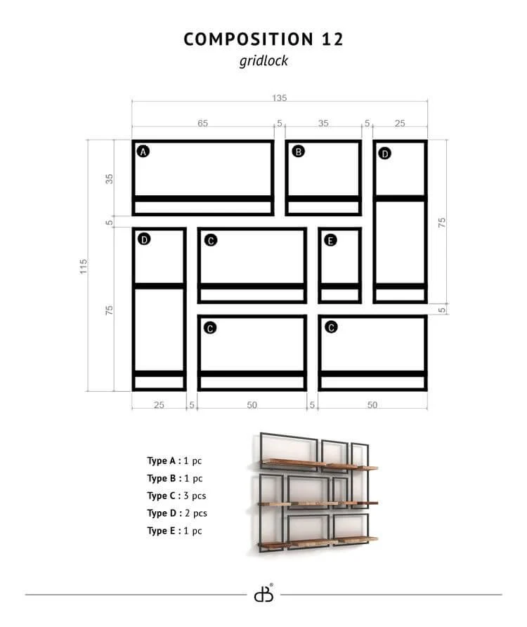 Shelfmate Composition 12 - Gridlock - Image 3