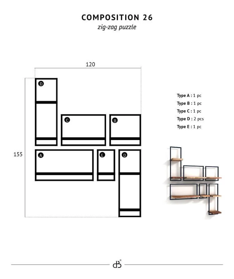 Shelfmate Composition 26 - Zig-Zag Puzzle - Image 6