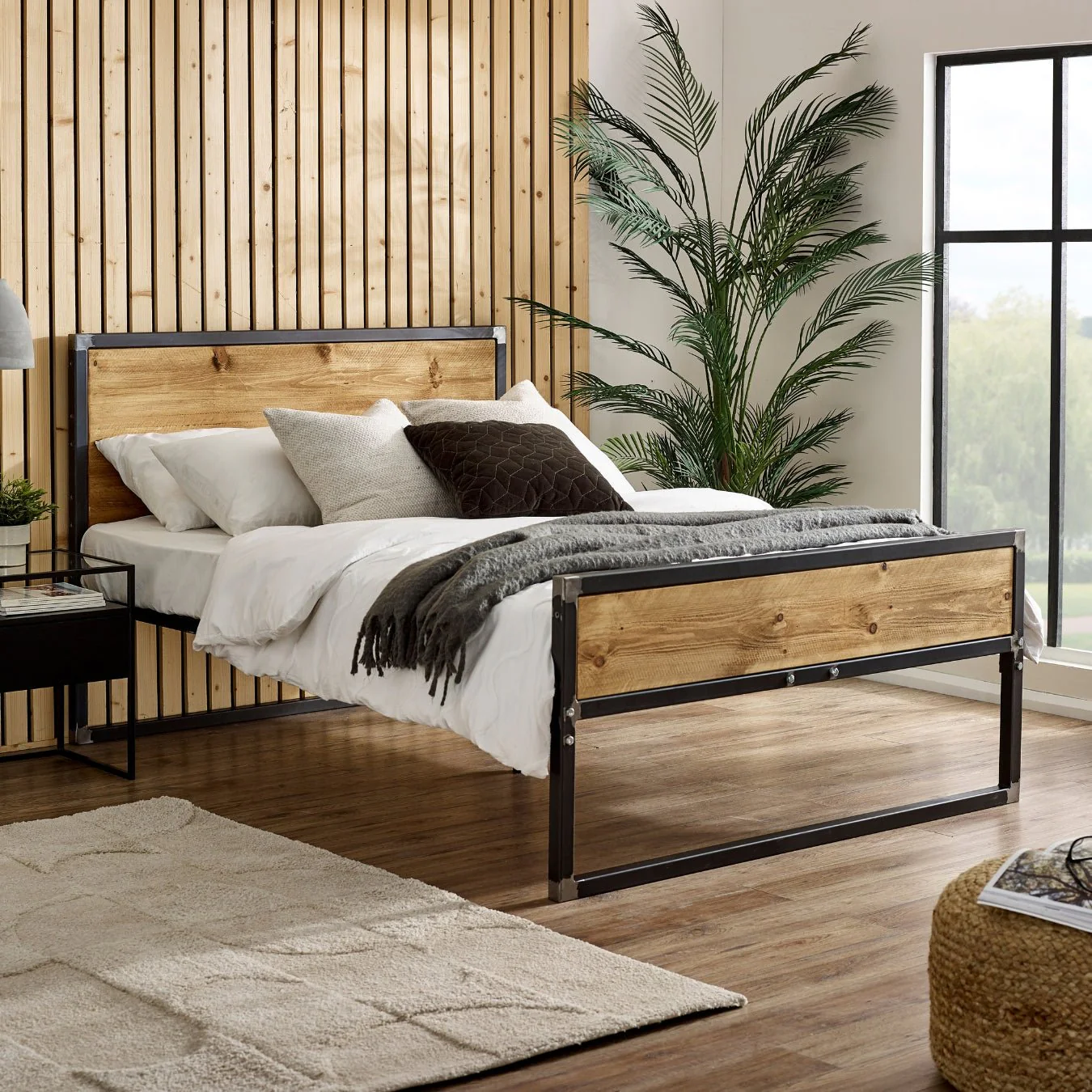 The Urban Industrial Steel Bed
