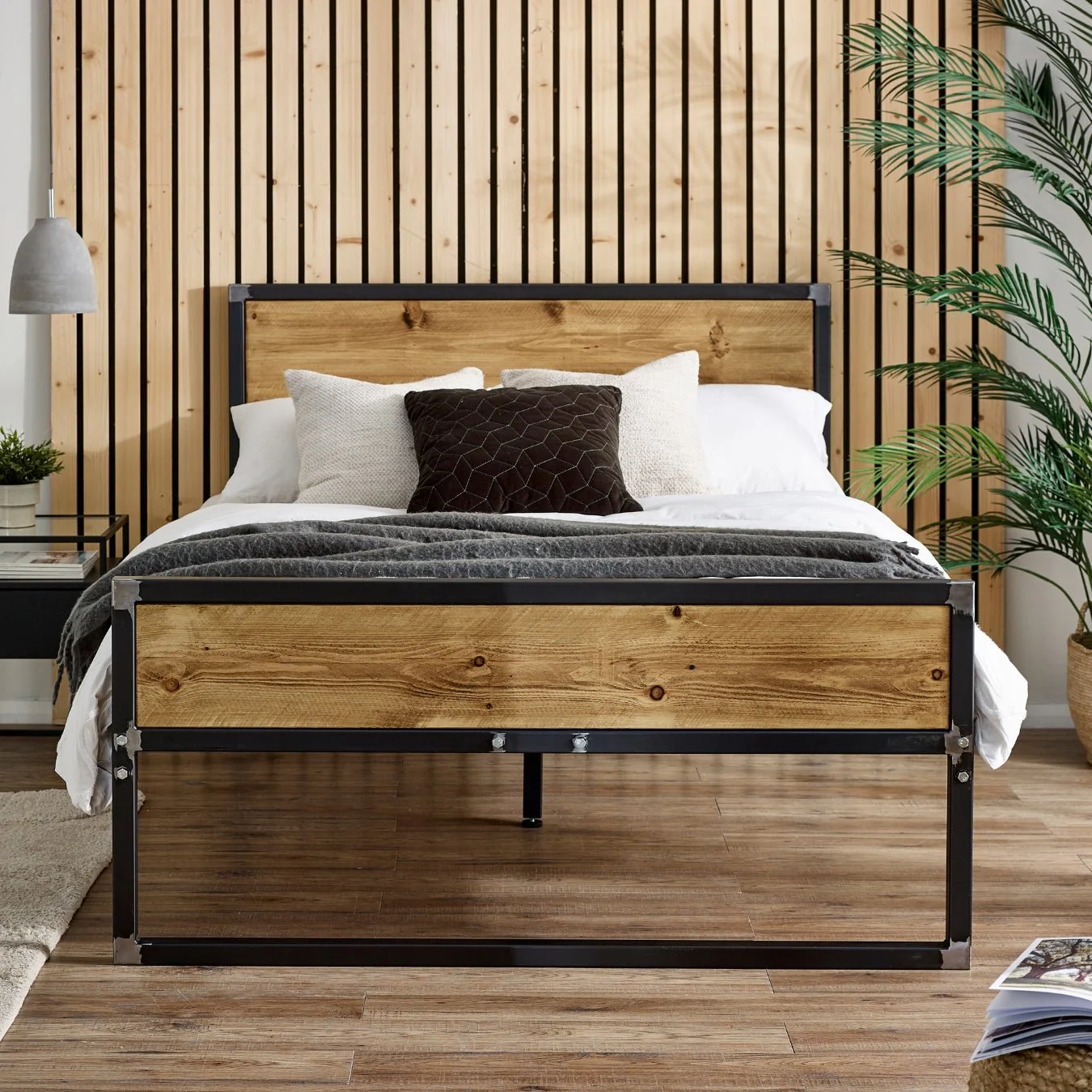 The Urban Industrial Steel Bed - Image 3