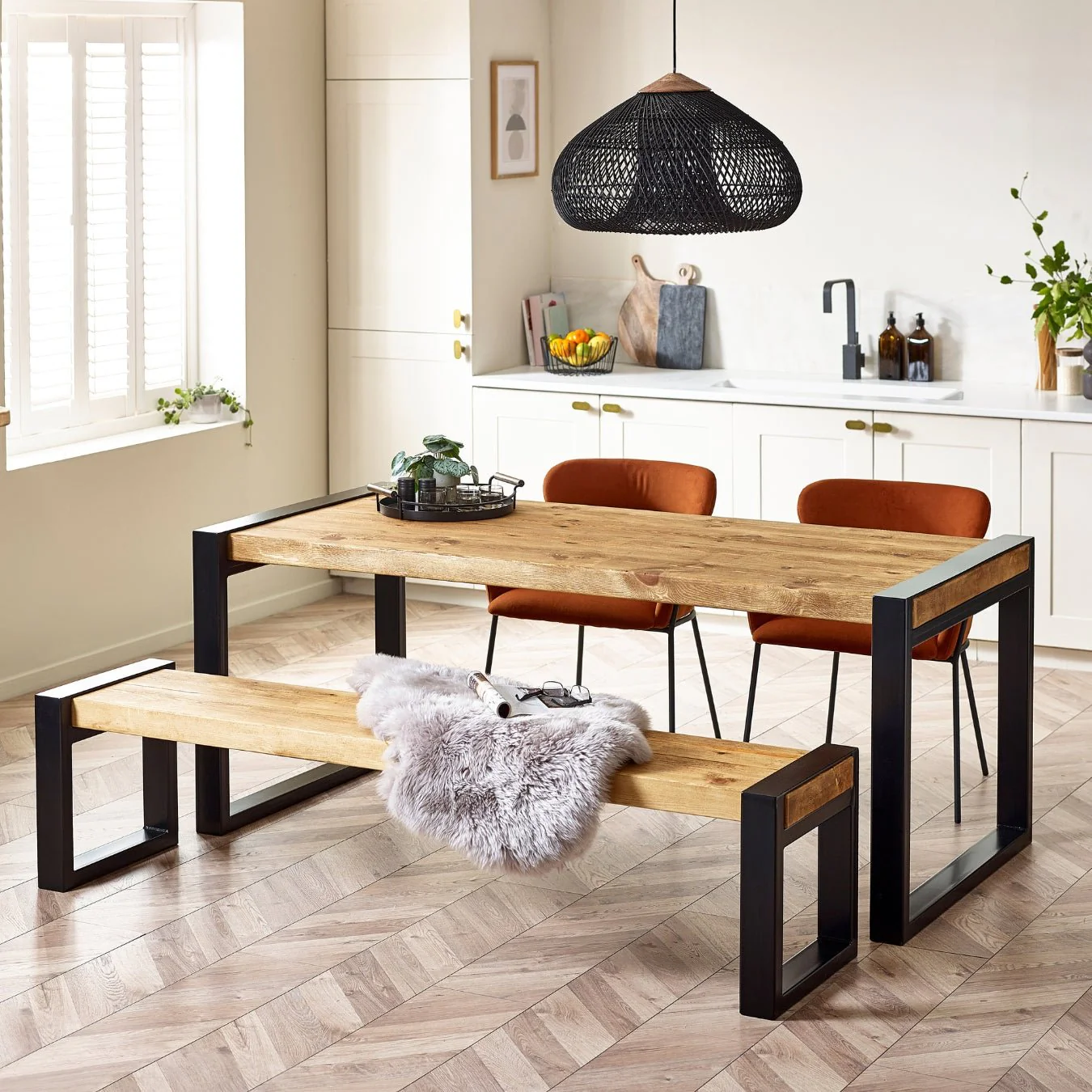 Urban Loft Rustic Dining table - Image 6