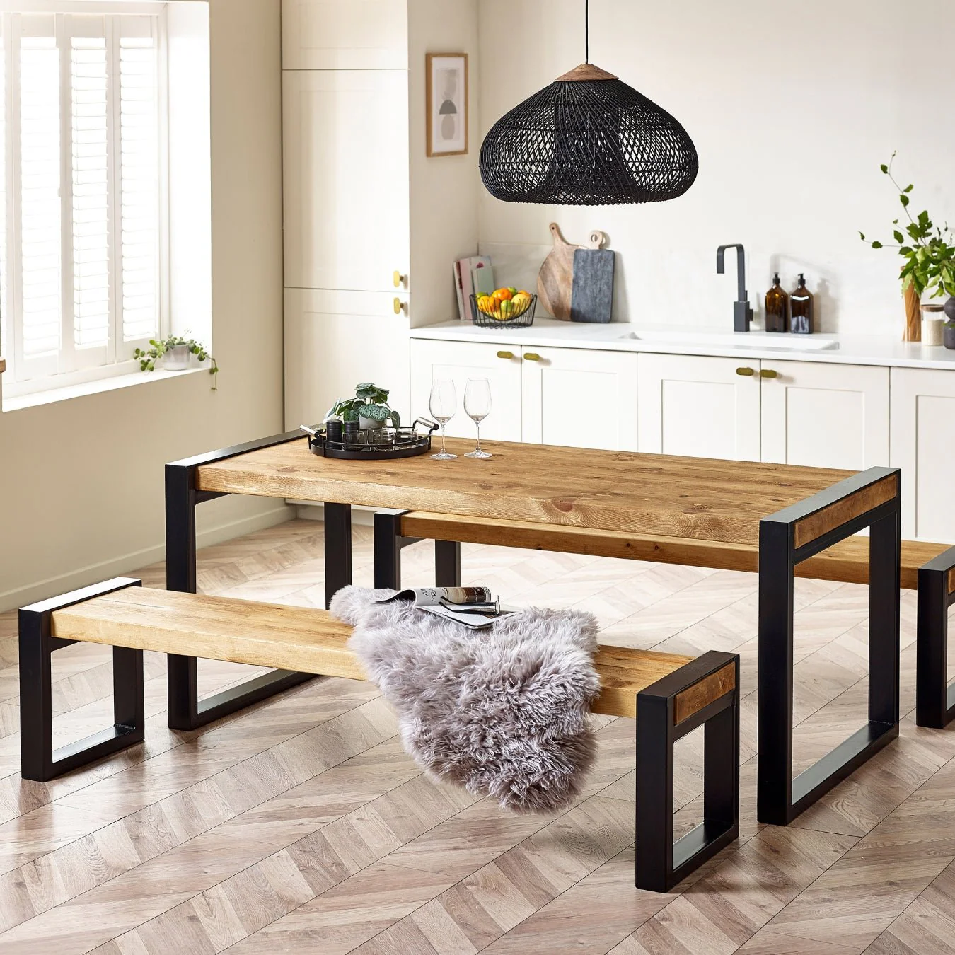 Urban Loft Rustic Dining table - Image 3