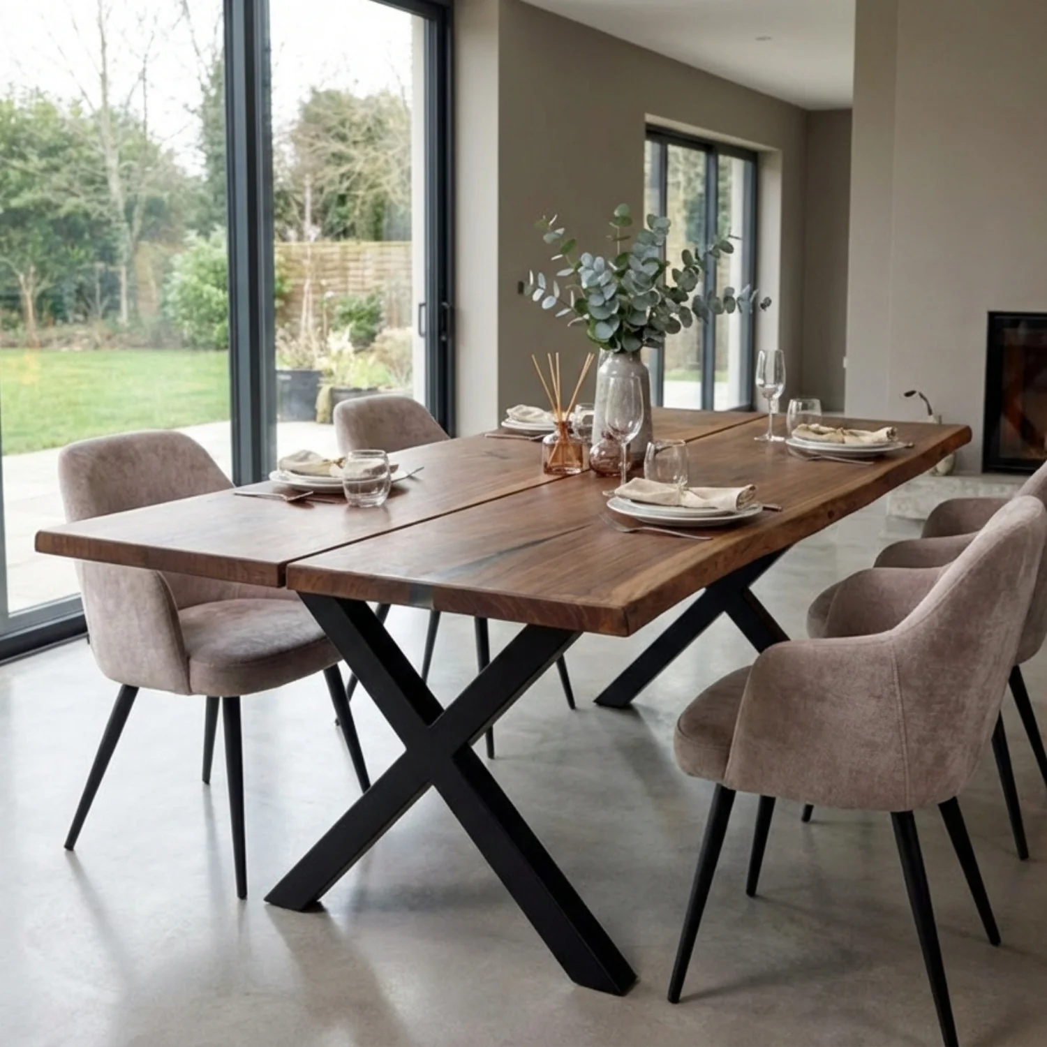 Live Edge Walnut Dining Table - 200 cm | 4423 - Image 14