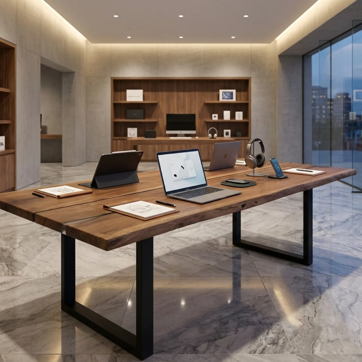 Live Edge Walnut Dining Table - 200 cm | 4423 - Image 7