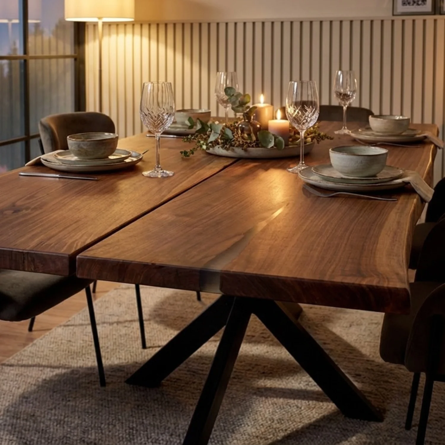 Live Edge Walnut Dining Table - 200 cm | 4423 - Image 15