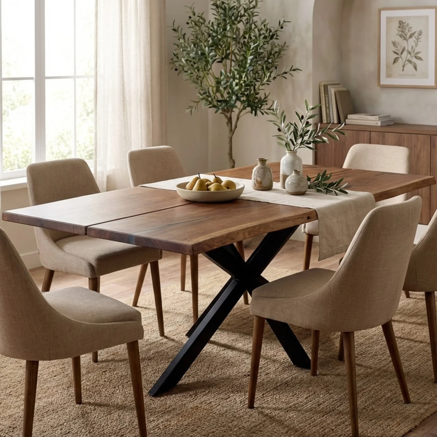 Live Edge Walnut Dining Table - 200 cm | 4423 - Image 3