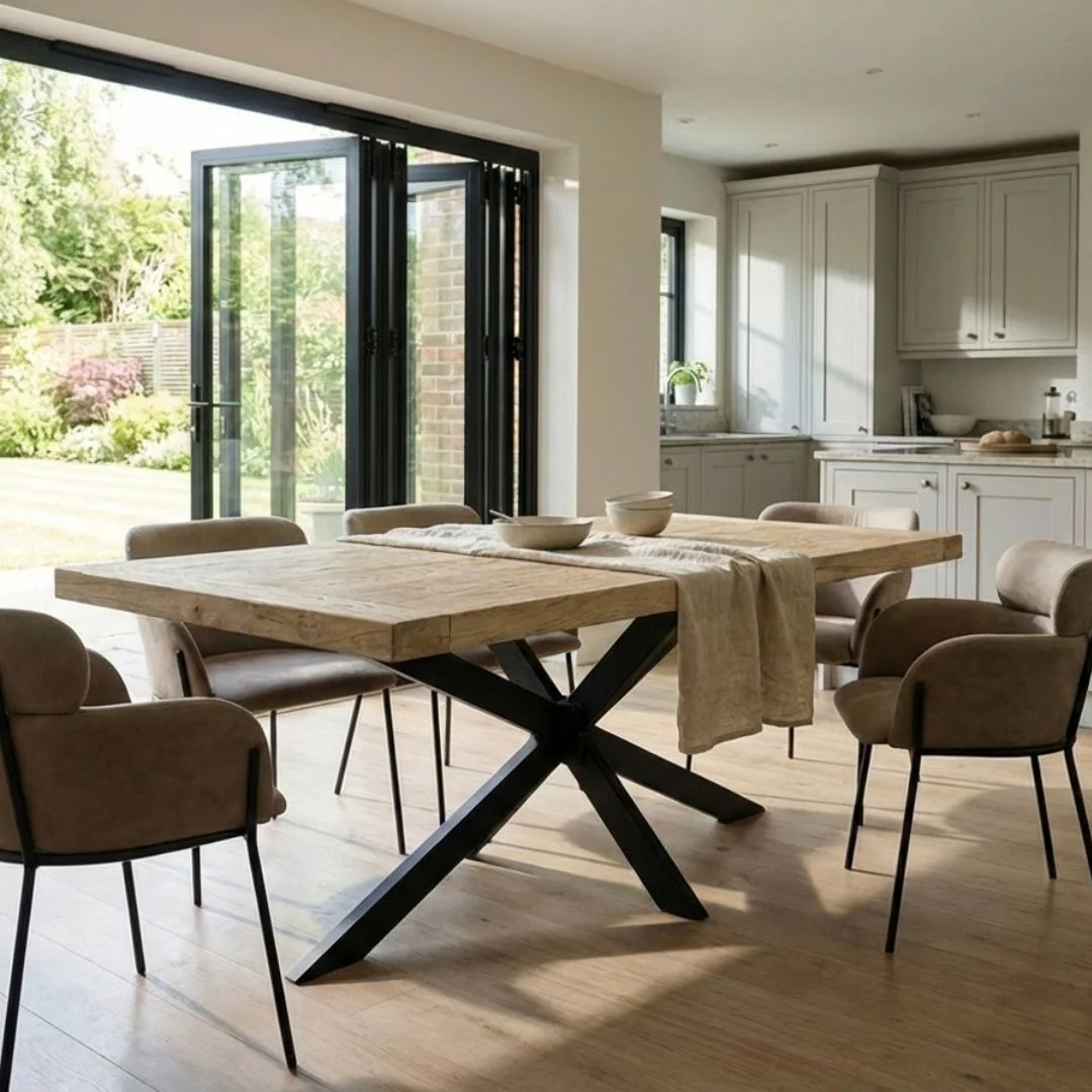 Whinlatter - Reclaimed Elm Dining Table - Spider Legs - Image 3