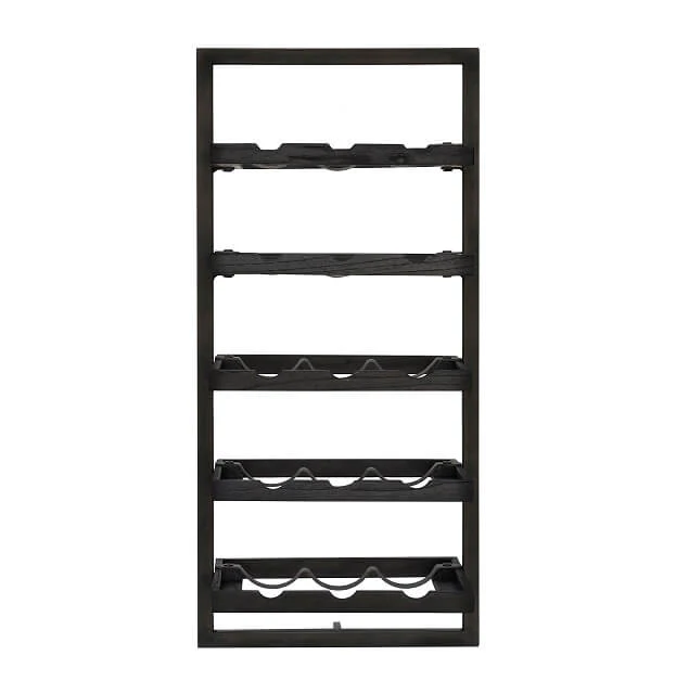 WINEMATE Burned Black Teak 15 Bottles - Style E - Image 10