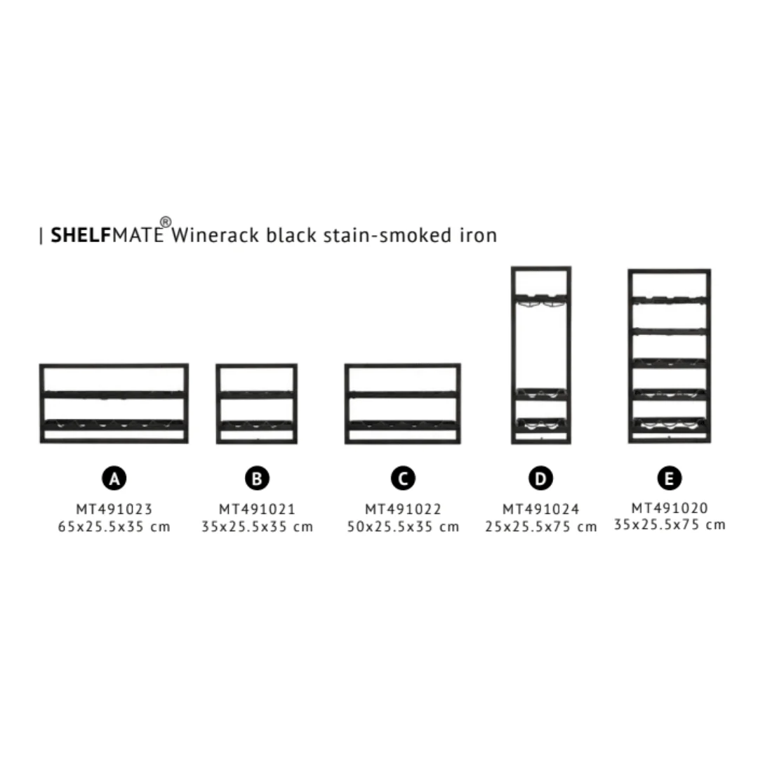 WINEMATE Burned Black Teak 8 Bottles - Style C - Image 6